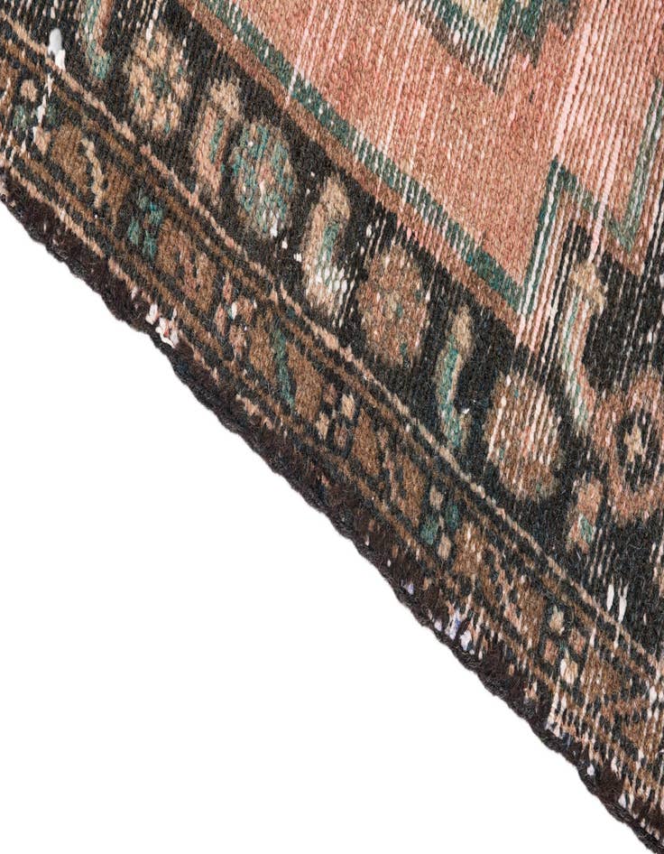 Detail image of 2' 9 x 8' 10  Hand Knotted Ultra Vintage Persian Wool Runner Rug