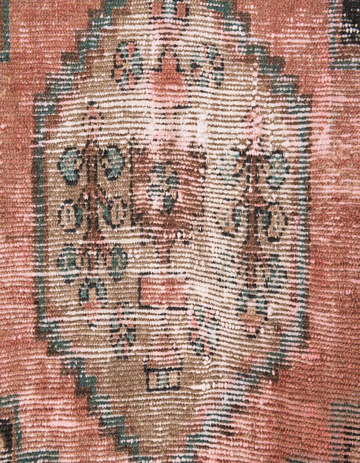 Detail image of 2' 9 x 8' 10  Hand Knotted Ultra Vintage Persian Wool Runner Rug