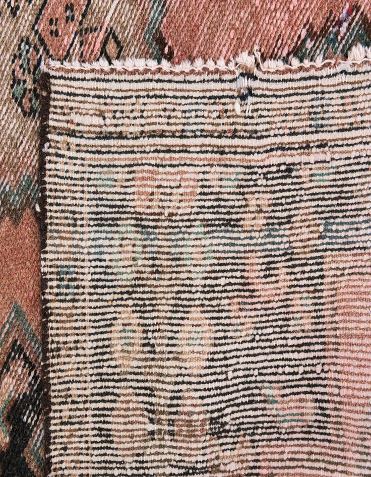 Detail image of 2' 9 x 8' 10  Hand Knotted Ultra Vintage Persian Wool Runner Rug