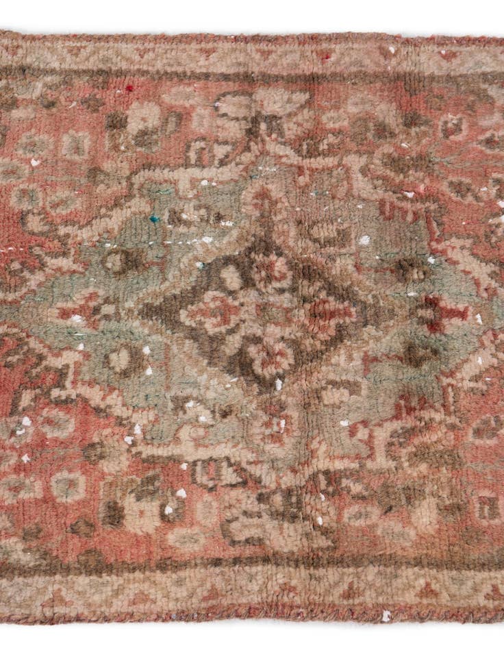 Detail image of 1' 8 x 8' 7  Hand Knotted Ultra Vintage Persian Wool Runner Rug