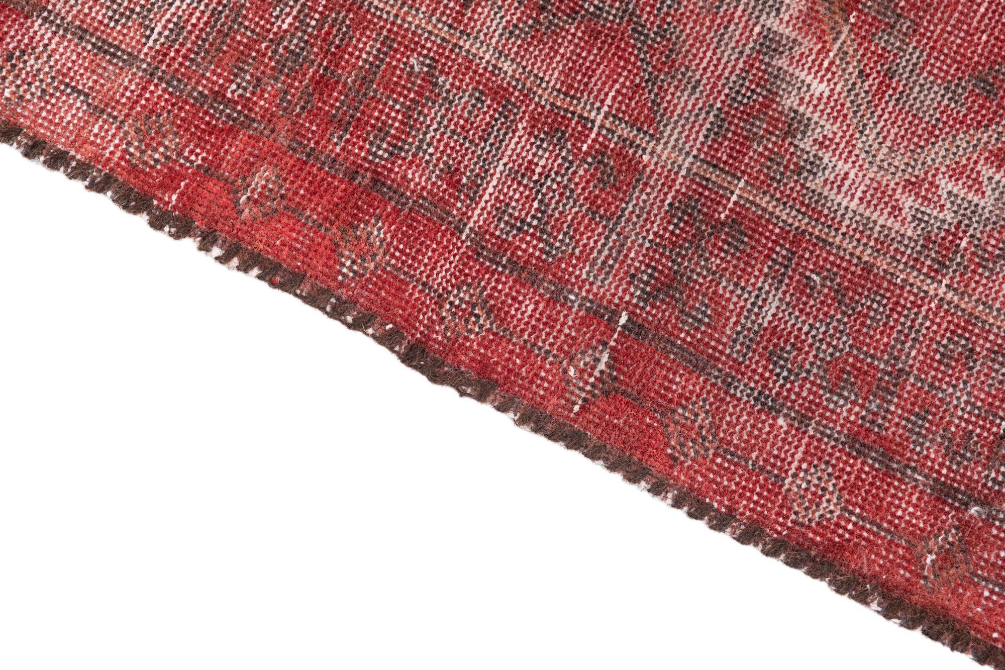 2' 8 x 5' 7 Hand Knotted Ultra Vintage Persian Wool Runner Rug