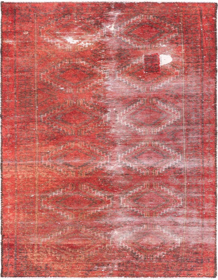 Detail image of 2' 8 x 5' 7 Hand Knotted Ultra Vintage Persian Wool Runner Rug