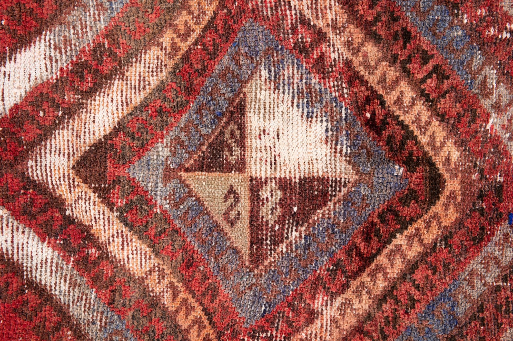 3' 3 x 6' 9 Hand Knotted Ultra Vintage Persian Wool Runner Rug