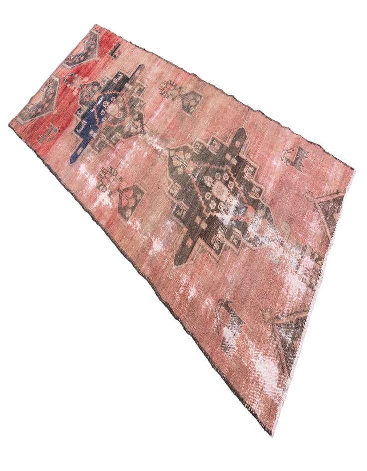 Detail image of 3' 6 x 8' 5  Hand Knotted Ultra Vintage Persian Wool Runner Rug