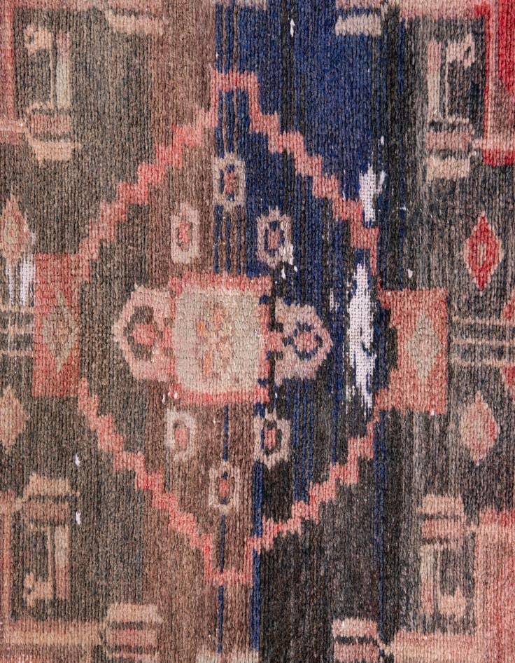 Detail image of 3' 6 x 8' 5  Hand Knotted Ultra Vintage Persian Wool Runner Rug