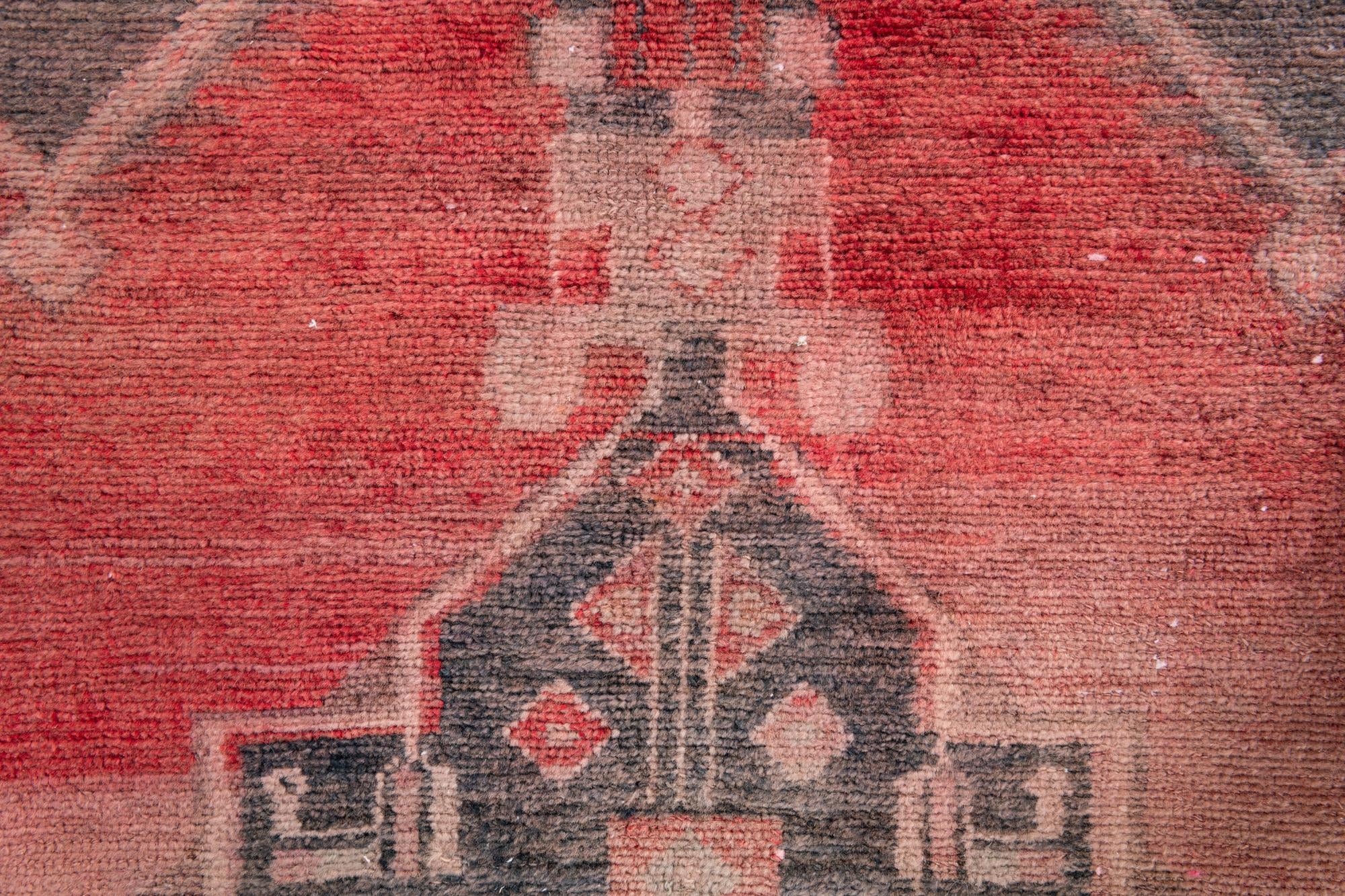 3' 6 x 8' 5 Hand Knotted Ultra Vintage Persian Wool Runner Rug