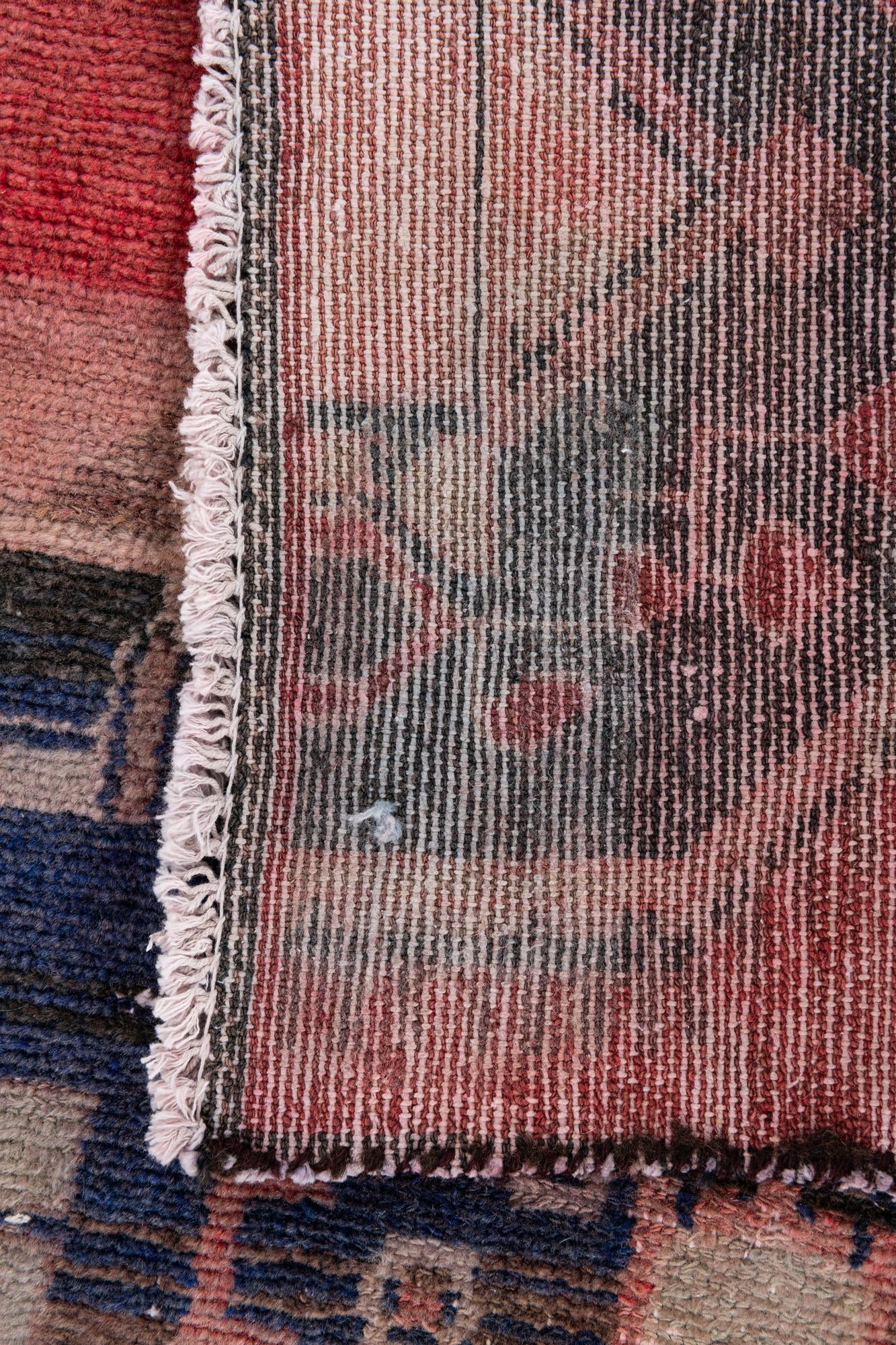 3' 6 x 8' 5 Hand Knotted Ultra Vintage Persian Wool Runner Rug
