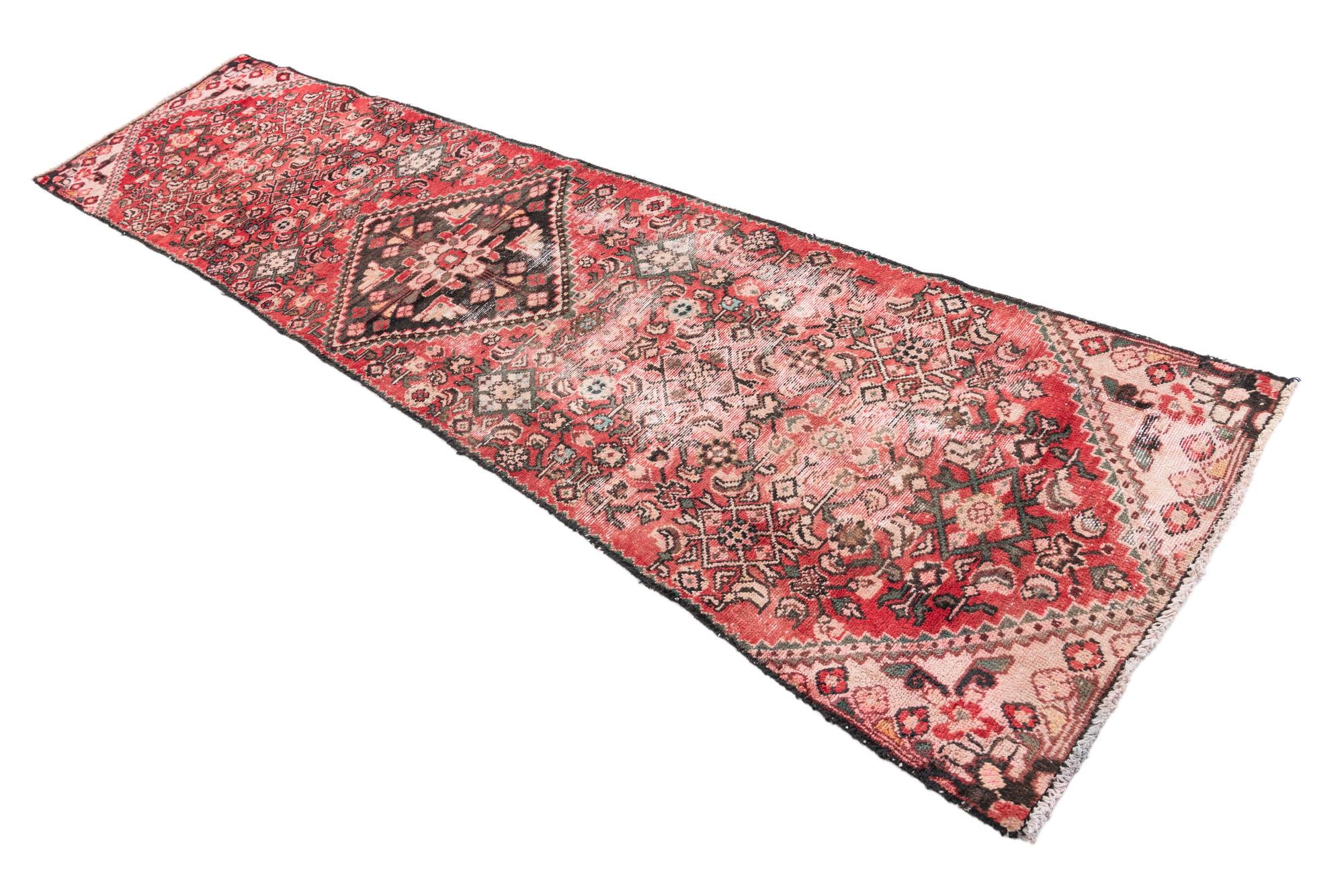2' 4 x 9' Hand Knotted Ultra Vintage Persian Wool Runner Rug