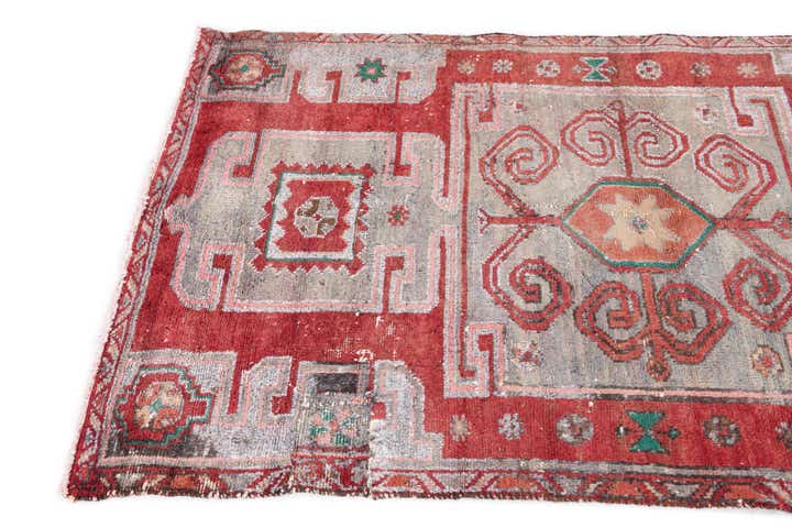 3' 2 x 5' 9 Hand Knotted Ultra Vintage Persian Wool Runner Rug