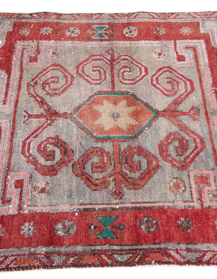 Detail image of 3' 2 x 5' 9  Hand Knotted Ultra Vintage Persian Wool Runner Rug