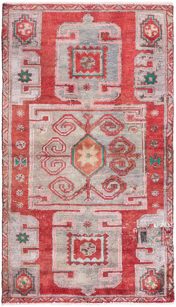 3' 2 x 5' 9 Hand Knotted Ultra Vintage Persian Wool Runner Rug