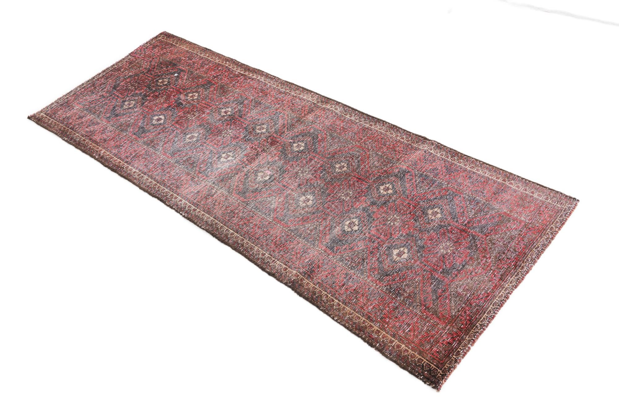 2' 2 x 5' 6 Hand Knotted Ultra Vintage Persian Wool Runner Rug