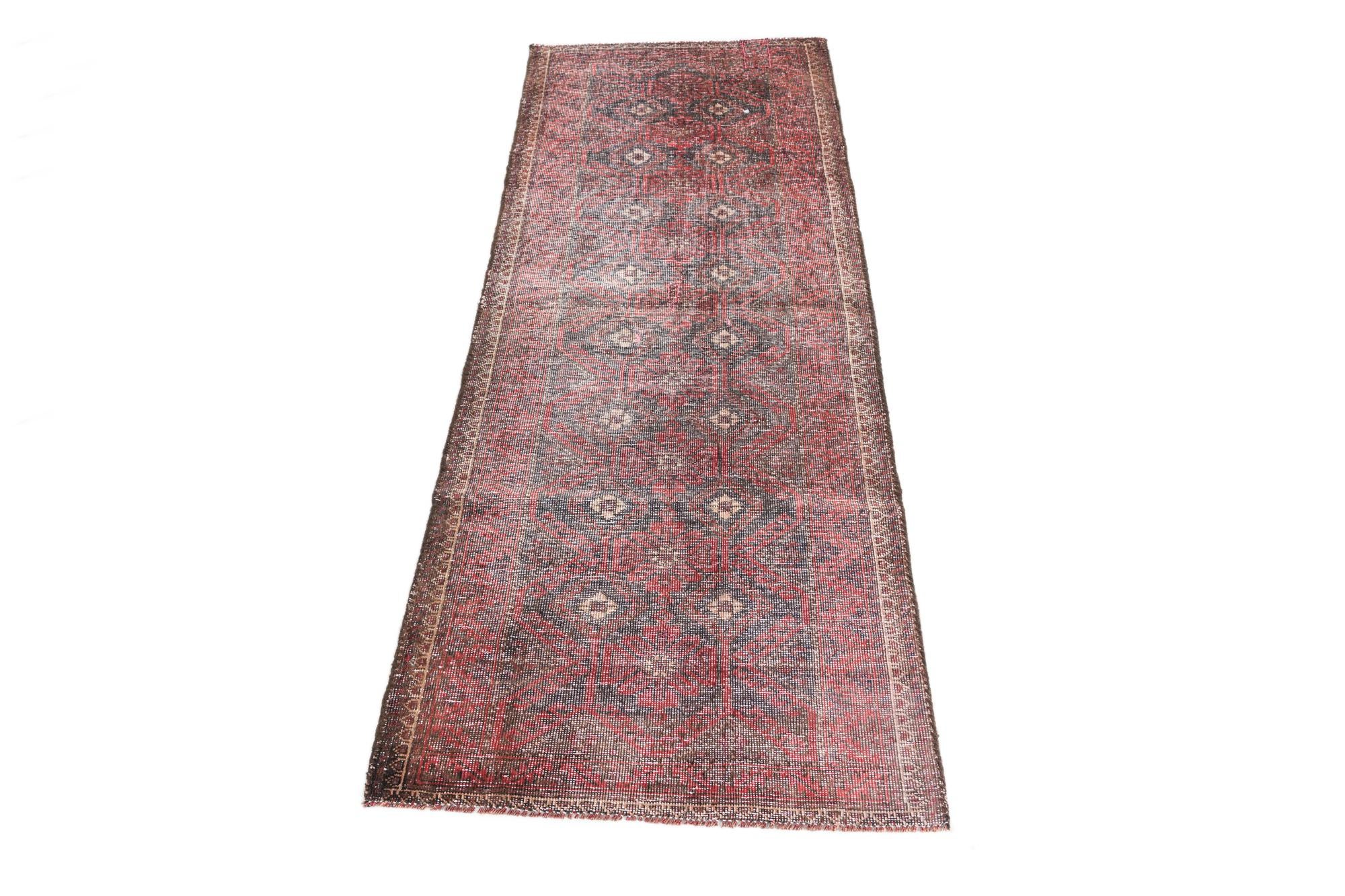 2' 2 x 5' 6 Hand Knotted Ultra Vintage Persian Wool Runner Rug
