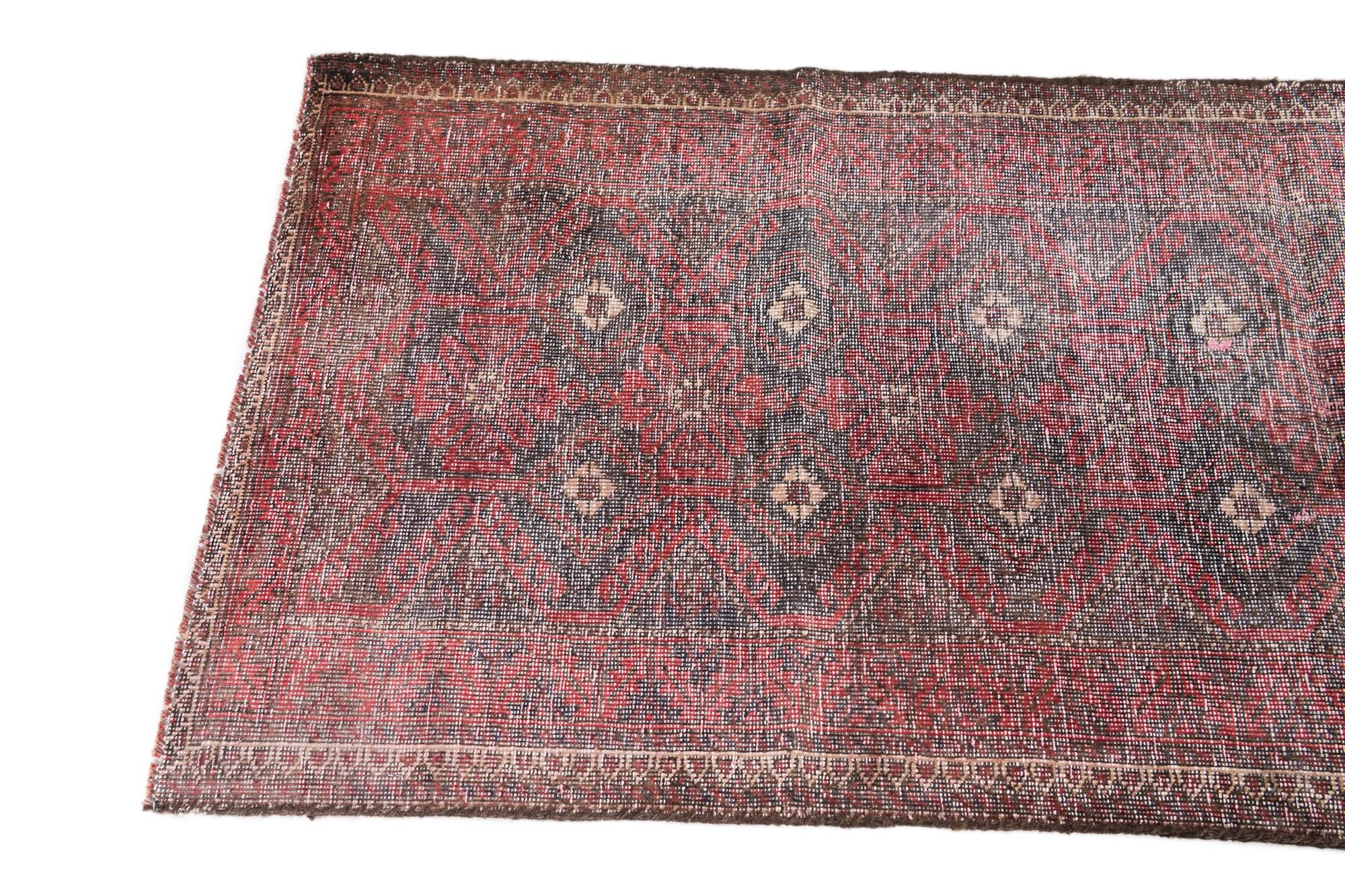 2' 2 x 5' 6 Hand Knotted Ultra Vintage Persian Wool Runner Rug