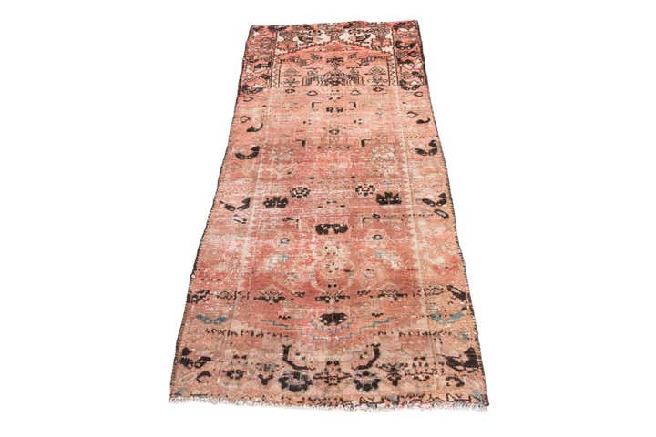 2' 8 x 6' 1 Hand Knotted Ultra Vintage Persian Wool Runner Rug