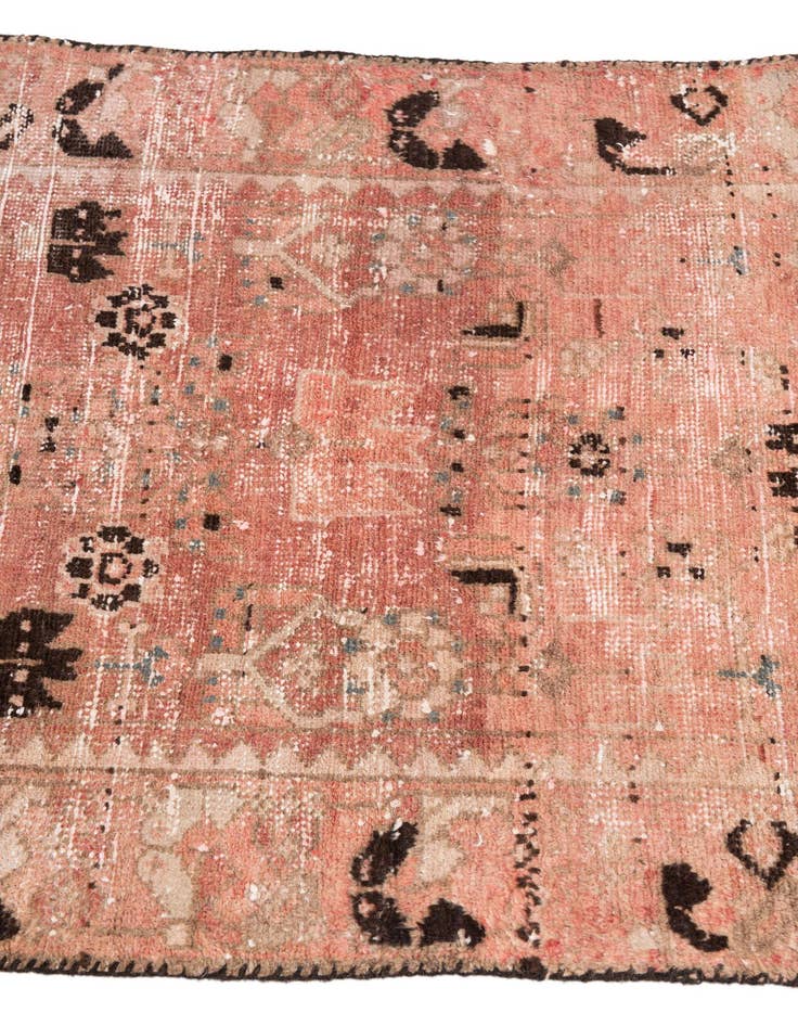 Detail image of 2' 8 x 6' 1  Hand Knotted Ultra Vintage Persian Wool Runner Rug