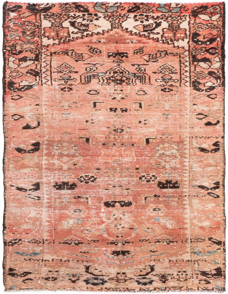 Detail image of 2' 8 x 6' 1 Hand Knotted Ultra Vintage Persian Wool Runner Rug