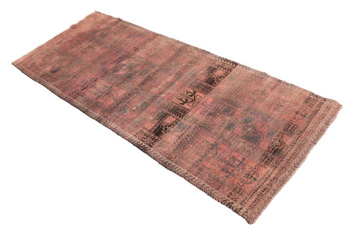 2' 8 x 6' 4 Hand Knotted Ultra Vintage Persian Wool Runner Rug