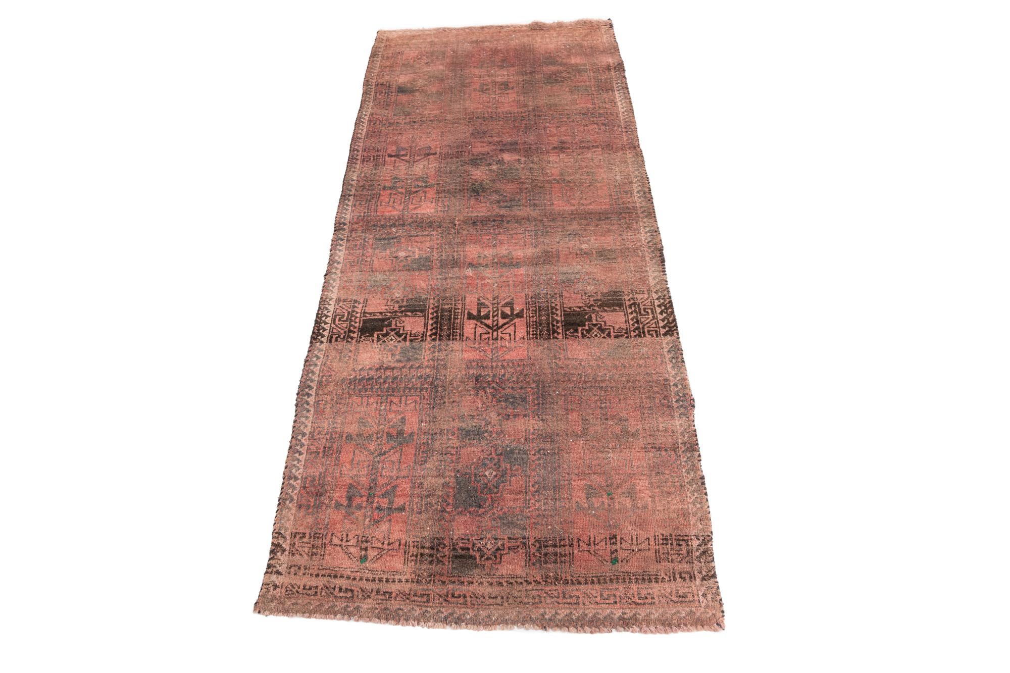 2' 8 x 6' 4 Hand Knotted Ultra Vintage Persian Wool Runner Rug
