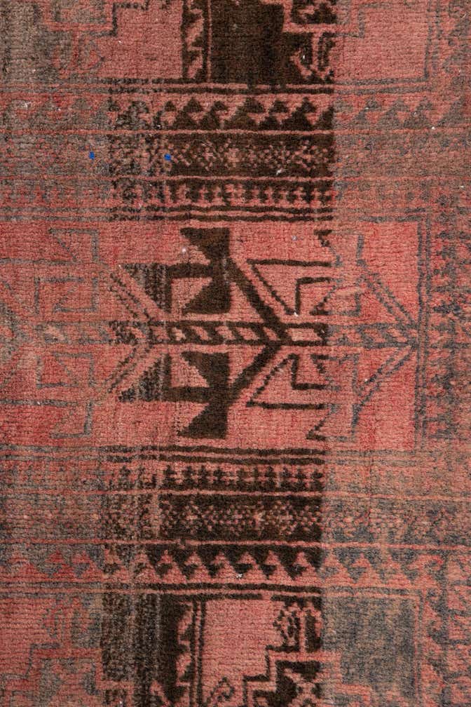 2' 8 x 6' 4 Hand Knotted Ultra Vintage Persian Wool Runner Rug