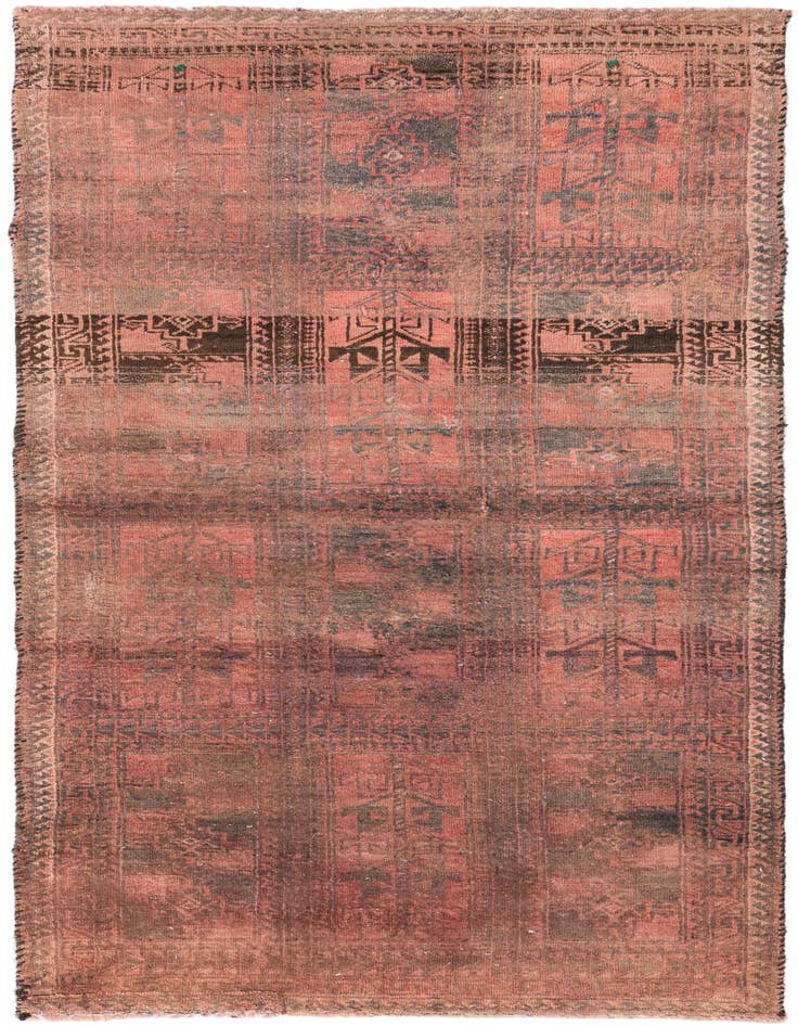 Detail image of 2' 8 x 6' 4 Hand Knotted Ultra Vintage Persian Wool Runner Rug