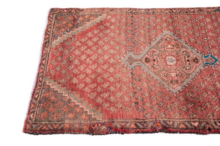 Detail image of 2' 7 x 4' 5 Hand Knotted Ultra Vintage Persian Wool Runner Rug