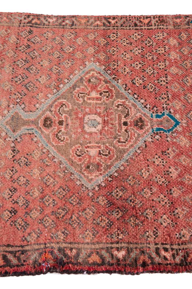 2' 7 x 4' 5 Hand Knotted Ultra Vintage Persian Wool Runner Rug