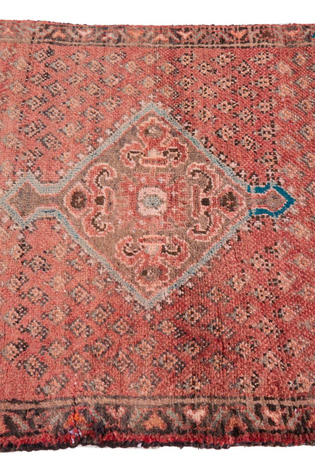 Detail image of 2' 7 x 4' 5 Hand Knotted Ultra Vintage Persian Wool Runner Rug