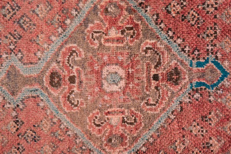 Detail image of 2' 7 x 4' 5 Hand Knotted Ultra Vintage Persian Wool Runner Rug