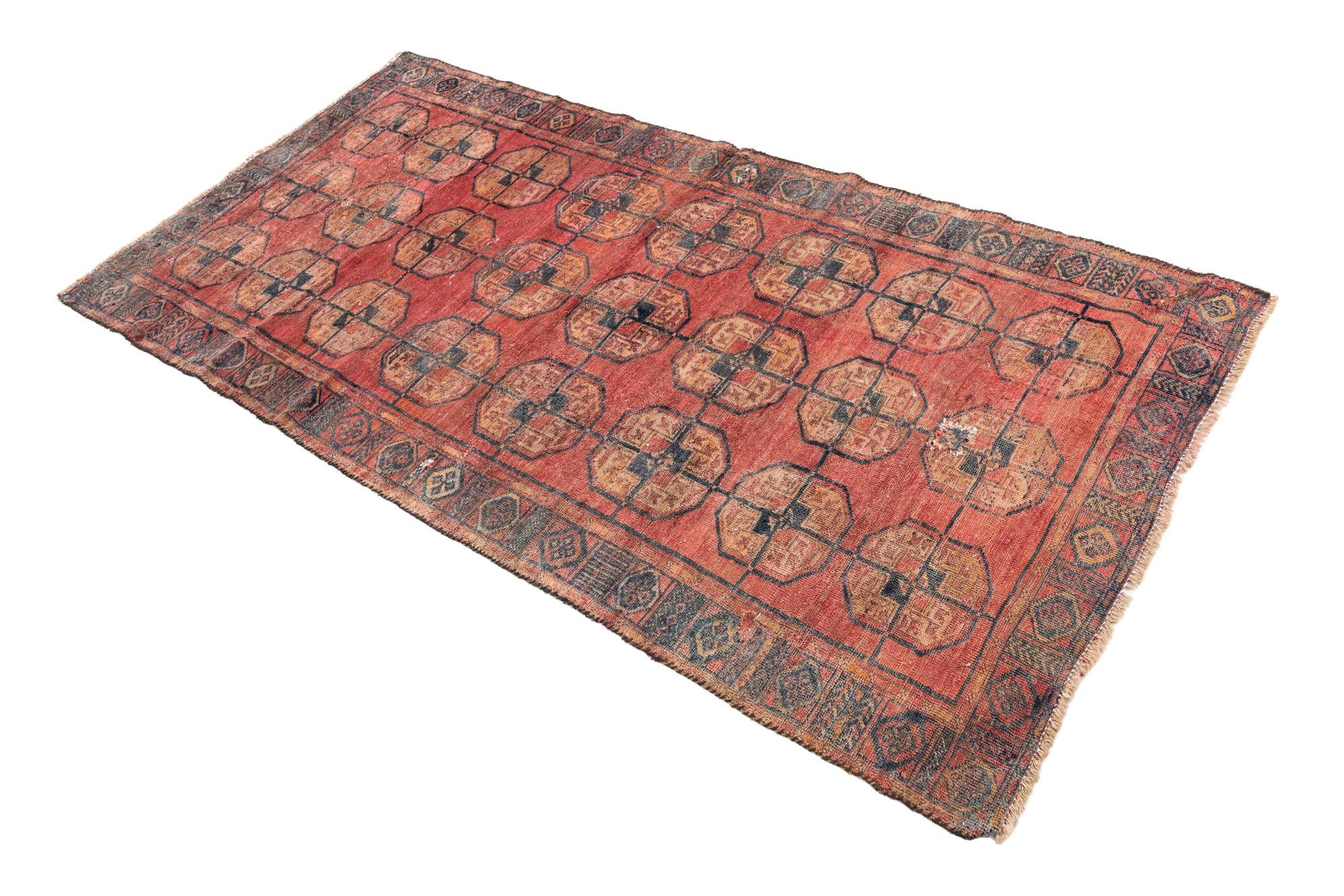 3' 1 x 6' 2 Hand Knotted Ultra Vintage Persian Wool Runner Rug