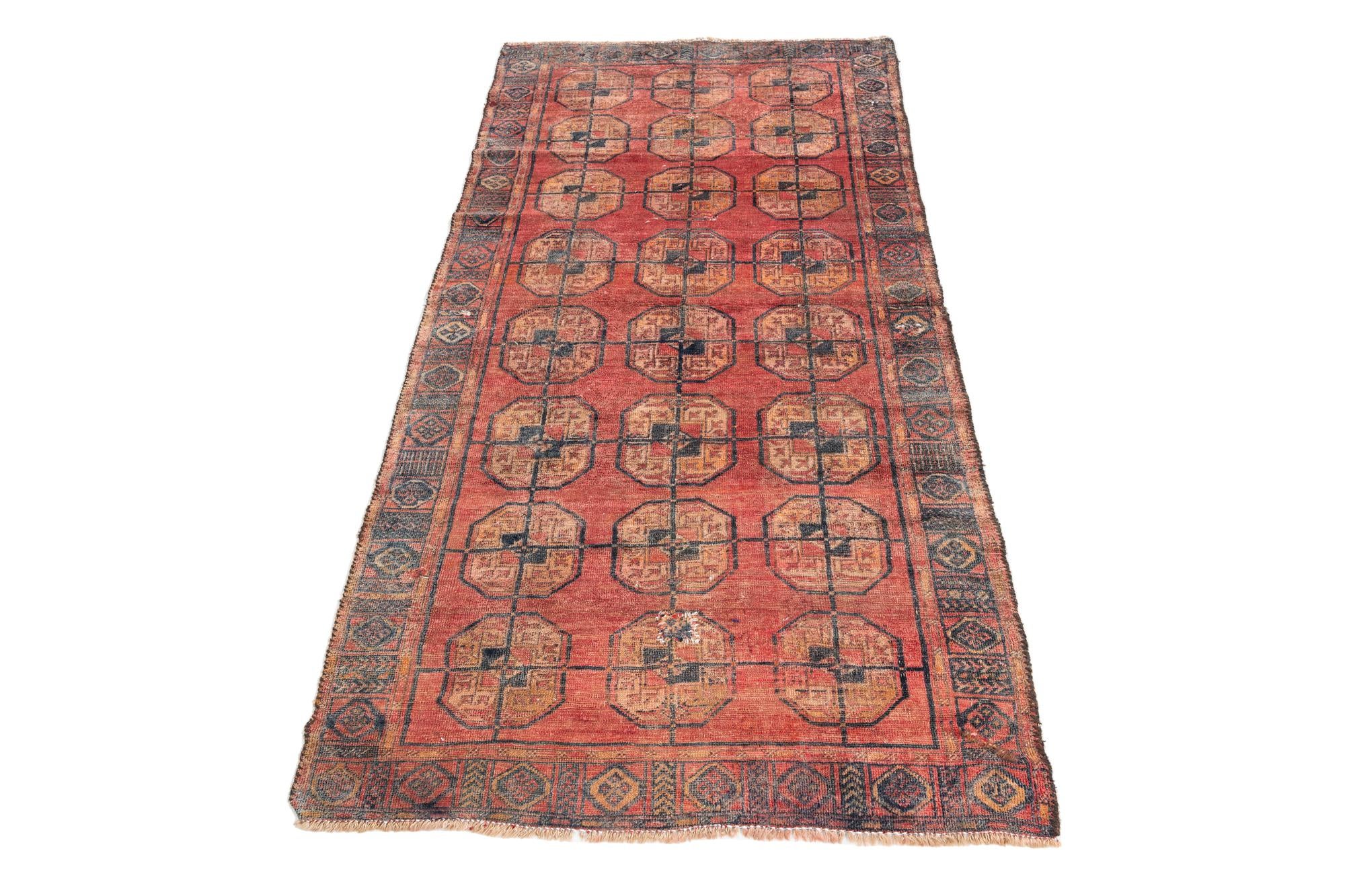 3' 1 x 6' 2 Hand Knotted Ultra Vintage Persian Wool Runner Rug