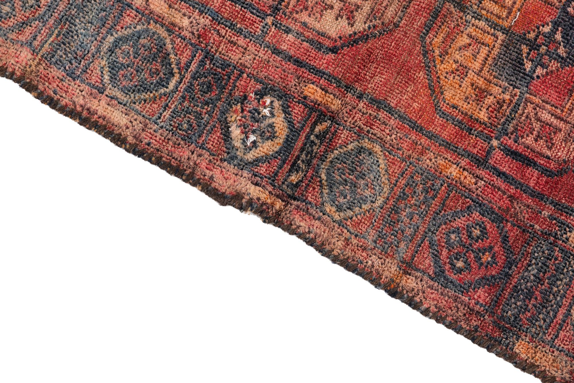 3' 1 x 6' 2 Hand Knotted Ultra Vintage Persian Wool Runner Rug