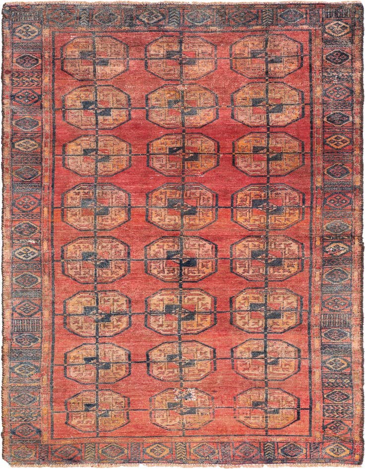 Detail image of 3' 1 x 6' 2 Hand Knotted Ultra Vintage Persian Wool Runner Rug