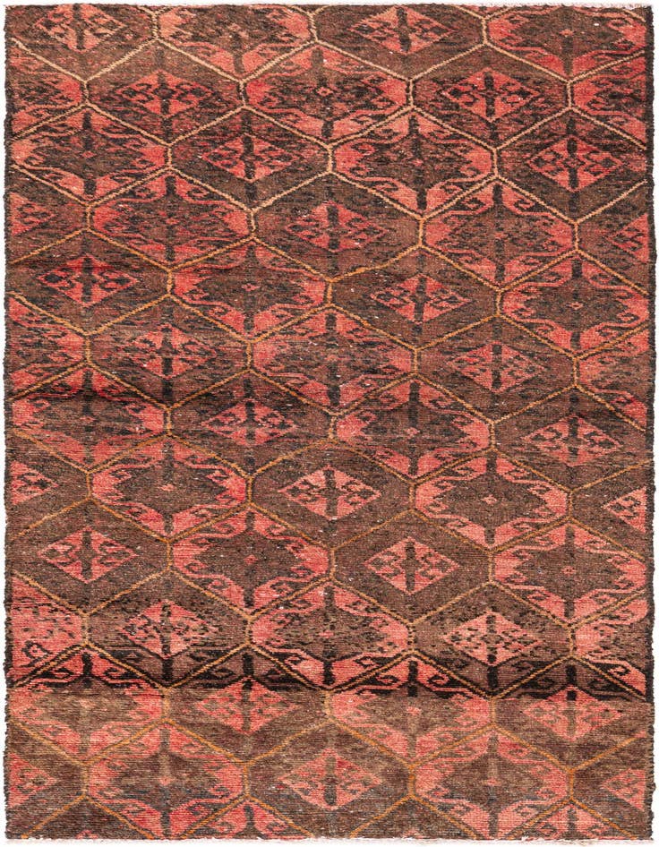 Detail image of 3' x 7' Hand Knotted Ultra Vintage Persian Wool Runner Rug