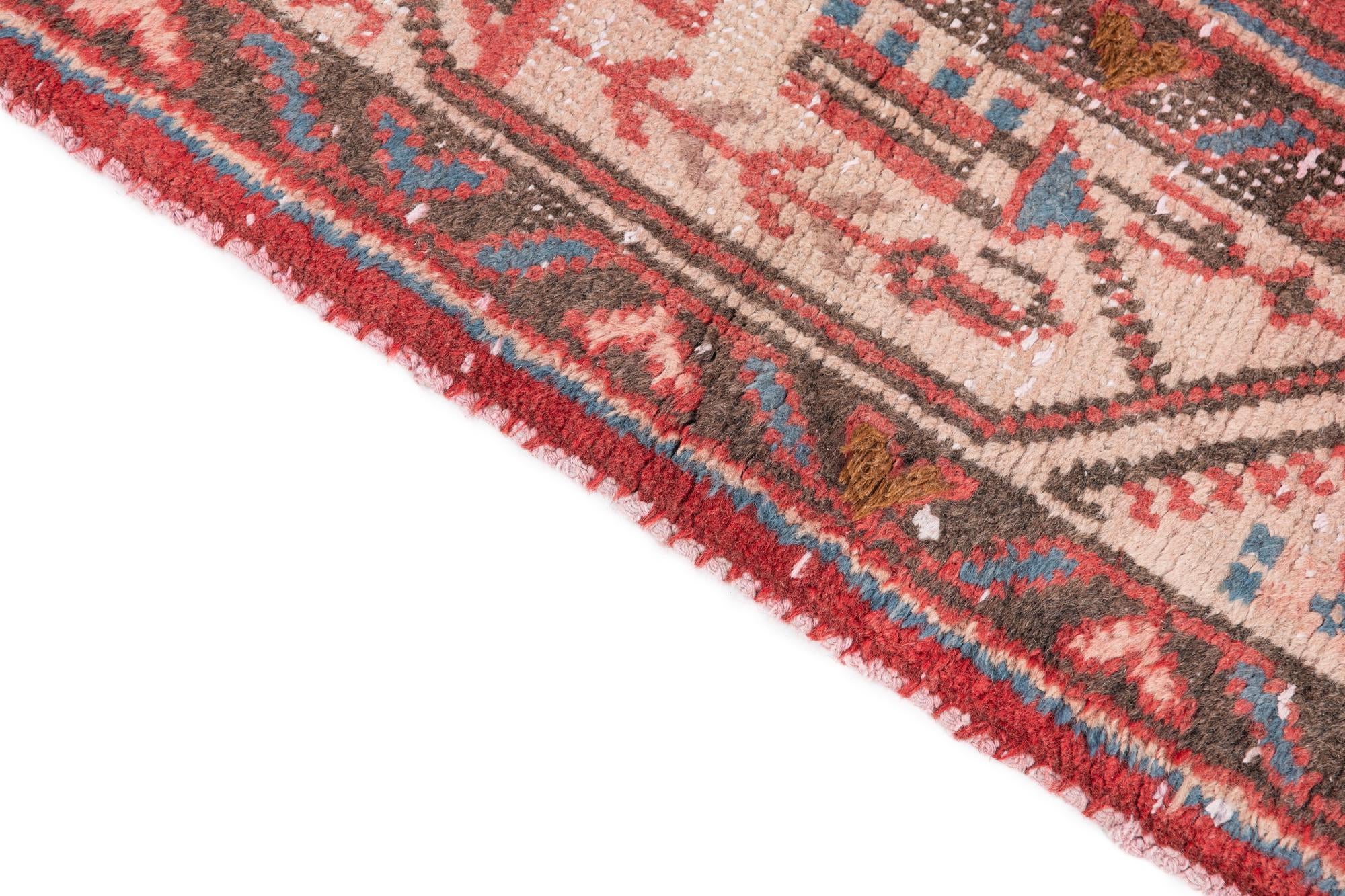 3' 5 x 9' 9 Hand Knotted Ultra Vintage Persian Wool Runner Rug