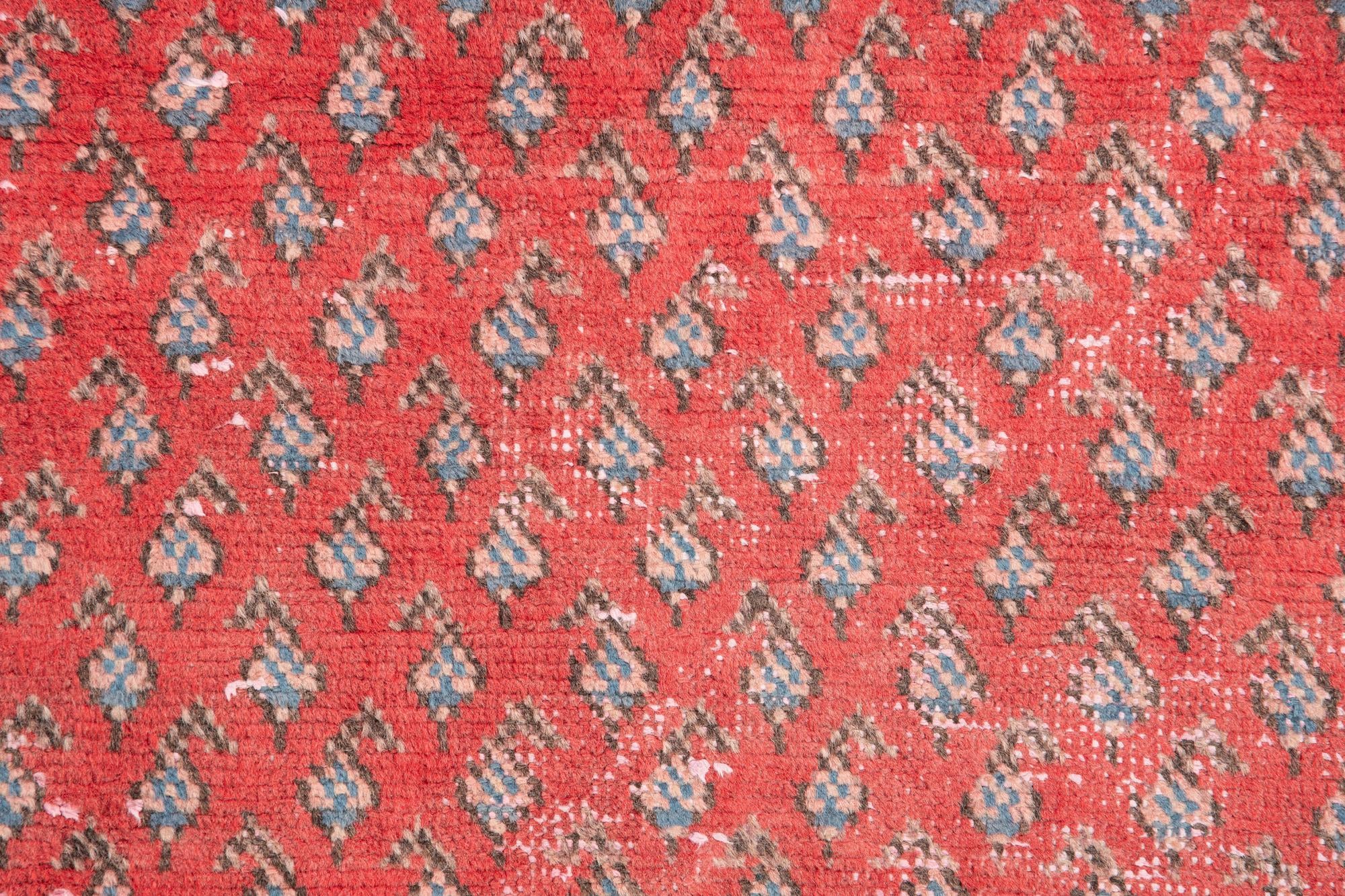 3' 5 x 9' 9 Hand Knotted Ultra Vintage Persian Wool Runner Rug