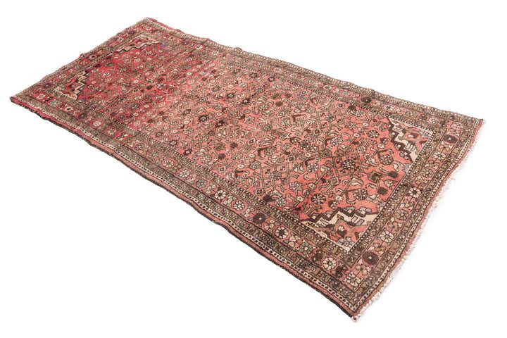 3' 5 x 7' 4 Hand Knotted Ultra Vintage Persian Wool Runner Rug