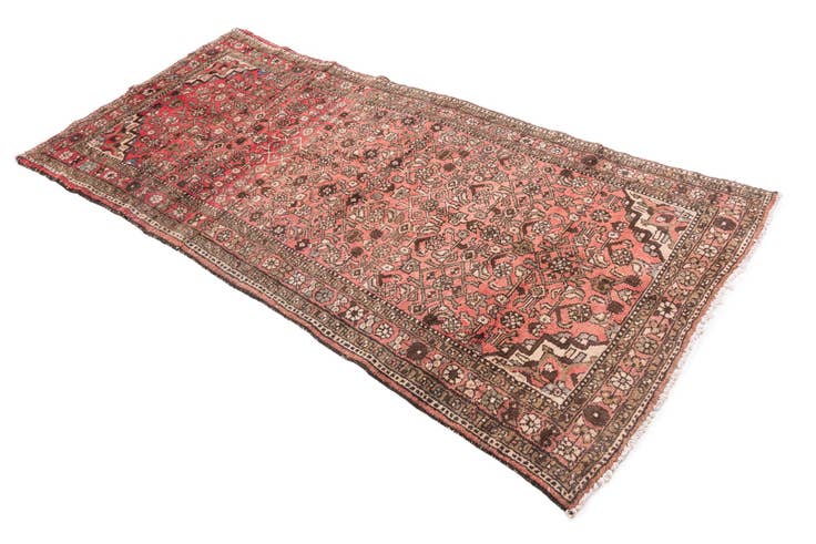 Detail image of 3' 5 x 7' 4 Hand Knotted Ultra Vintage Persian Wool Runner Rug