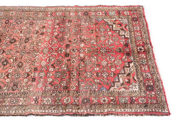 3' 5 x 7' 4 Hand Knotted Ultra Vintage Persian Wool Runner Rug