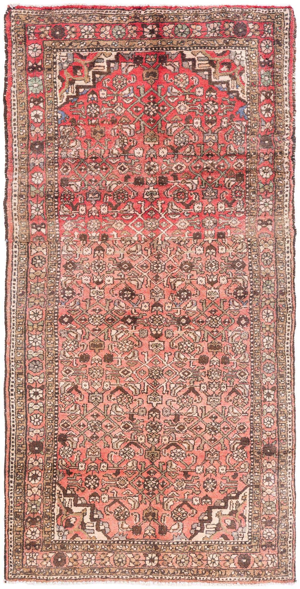 3' 5 x 7' 4 Hand Knotted Ultra Vintage Persian Wool Runner Rug
