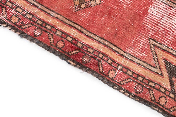 Detail image of 3' 4 x 6' Hand Knotted Ultra Vintage Persian Wool Runner Rug