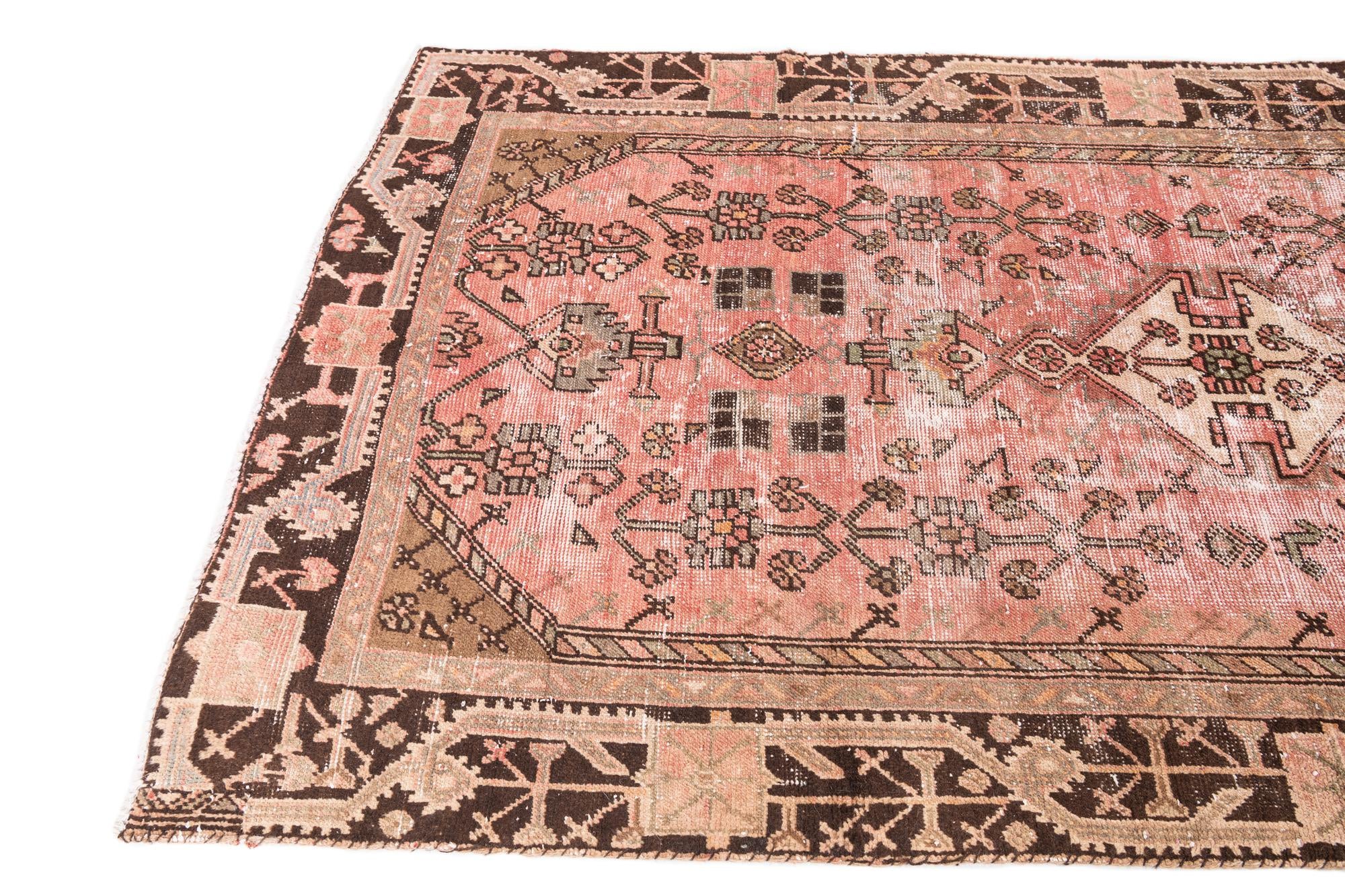 4' 2 x 8' 3 Hand Knotted Ultra Vintage Persian Wool Runner Rug
