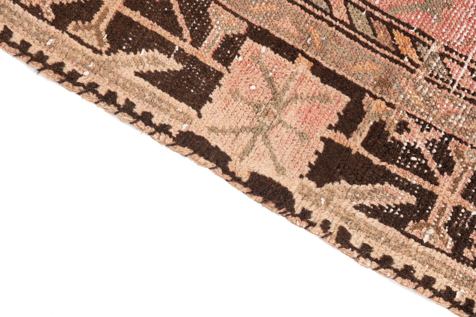 4' 2 x 8' 3 Hand Knotted Ultra Vintage Persian Wool Runner Rug