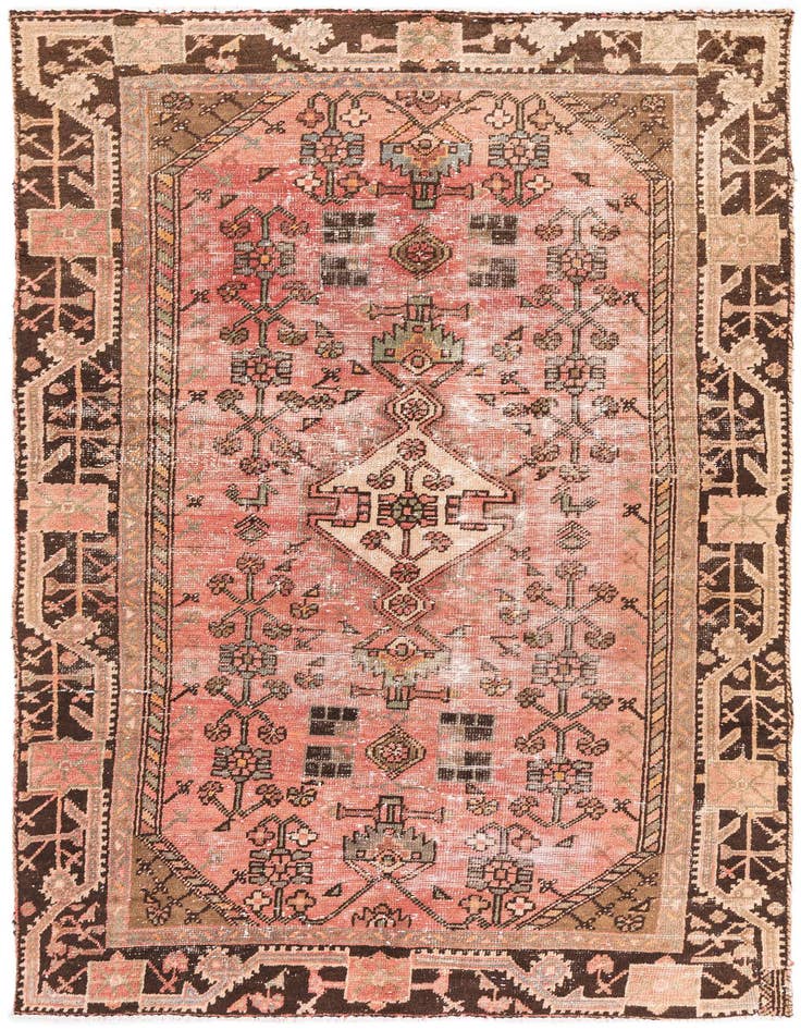 Detail image of 4' 2 x 8' 3 Hand Knotted Ultra Vintage Persian Wool Runner Rug