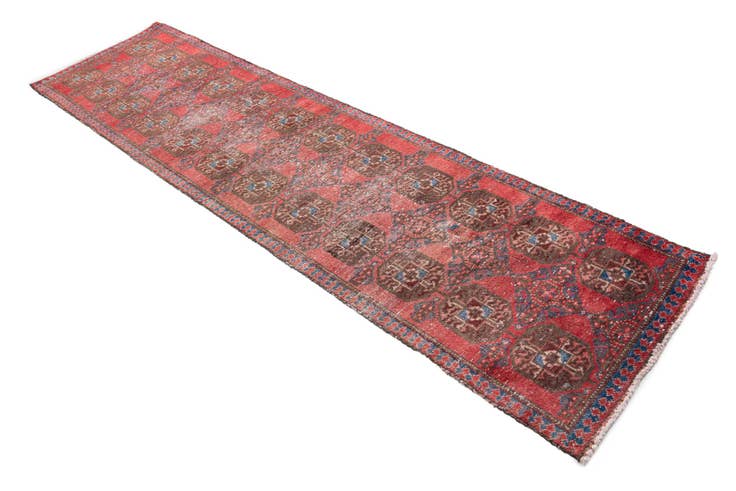 Detail image of 2' 3 x 8' 7 Hand Knotted Ultra Vintage Persian Wool Runner Rug