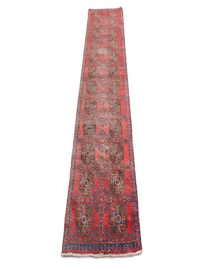 Detail image of 2' 3 x 8' 7  Hand Knotted Ultra Vintage Persian Wool Runner Rug