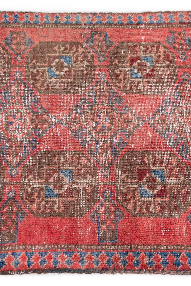 Detail image of 2' 3 x 8' 7 Hand Knotted Ultra Vintage Persian Wool Runner Rug