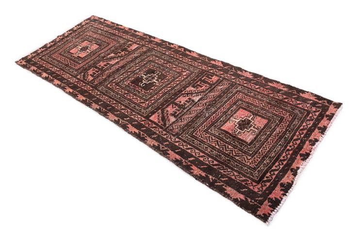 Detail image of 2' 6 x 6' 8 Hand Knotted Ultra Vintage Persian Wool Runner Rug