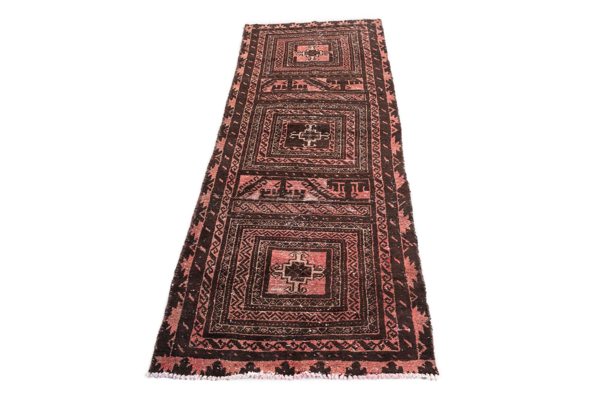 2' 6 x 6' 8 Hand Knotted Ultra Vintage Persian Wool Runner Rug