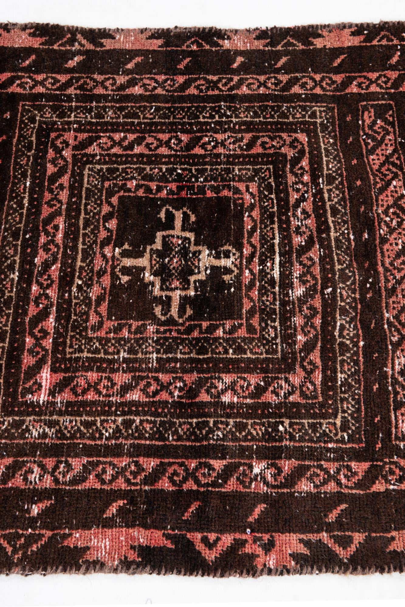 2' 6 x 6' 8 Hand Knotted Ultra Vintage Persian Wool Runner Rug